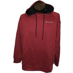 NWT Spyder Active ProWEB Crimson Red Pullover Hoodie Mens Size Large SPM858D